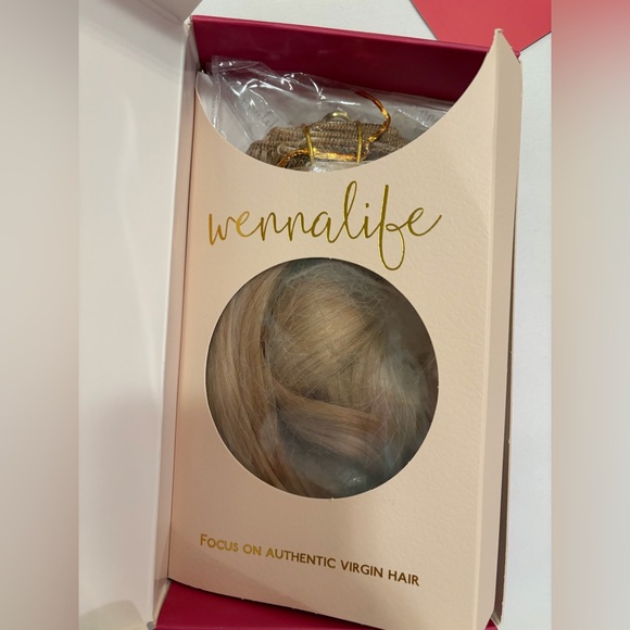 Wennalife Clip in Human Natural Hair Extensions 18” 120g 7pcs Light Blonde - Picture 9 of 13